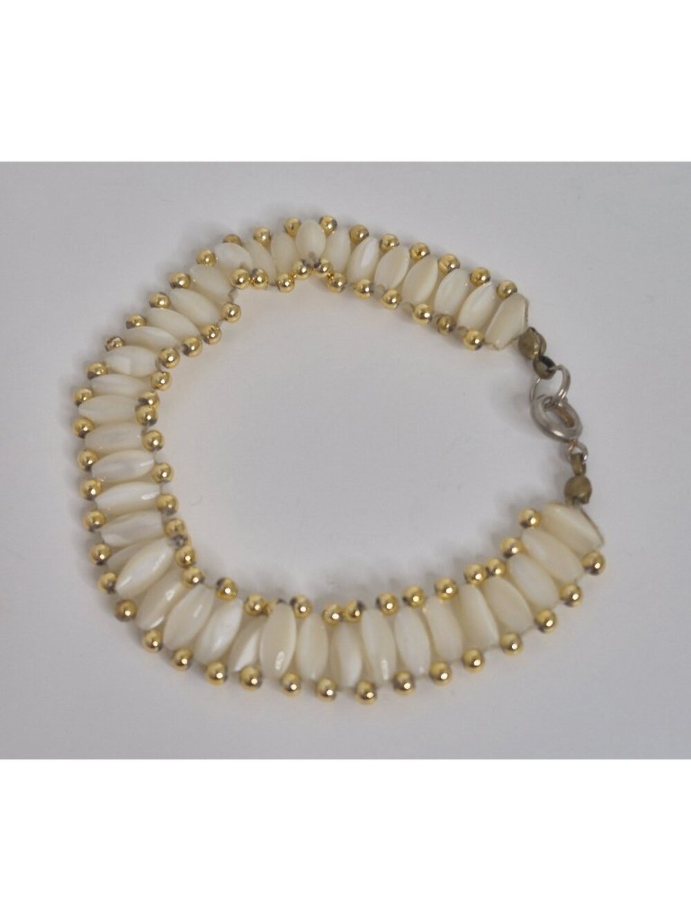 Estate Demi Mother Of Pearl  Bracelet 7"